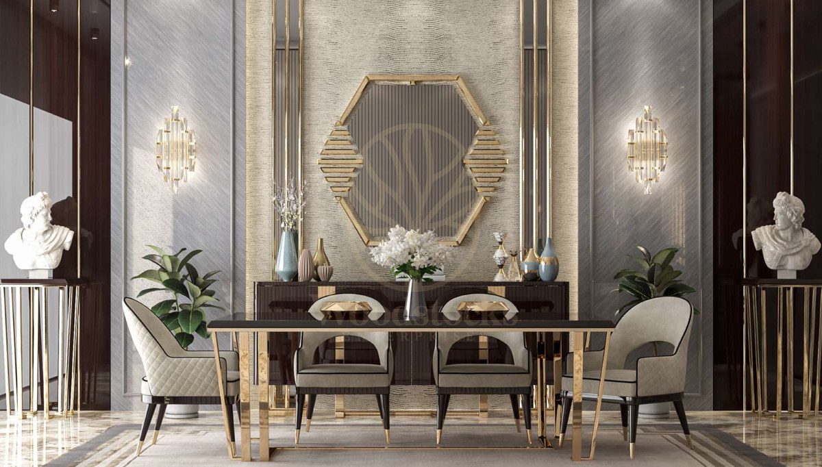 Luxury Elegance Handcrafted Teak Dining Table Set, Saharanpur, Dining Table