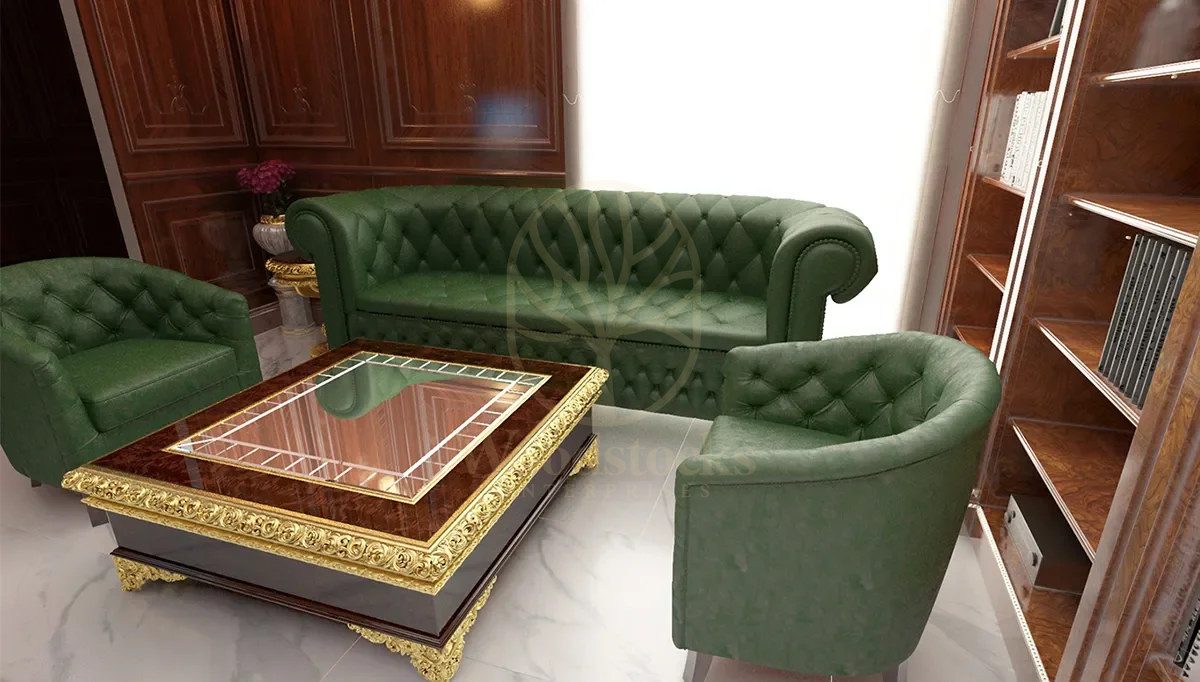 Royal Troy Hand Carved Teak Office Table, Saharanpur, view 2