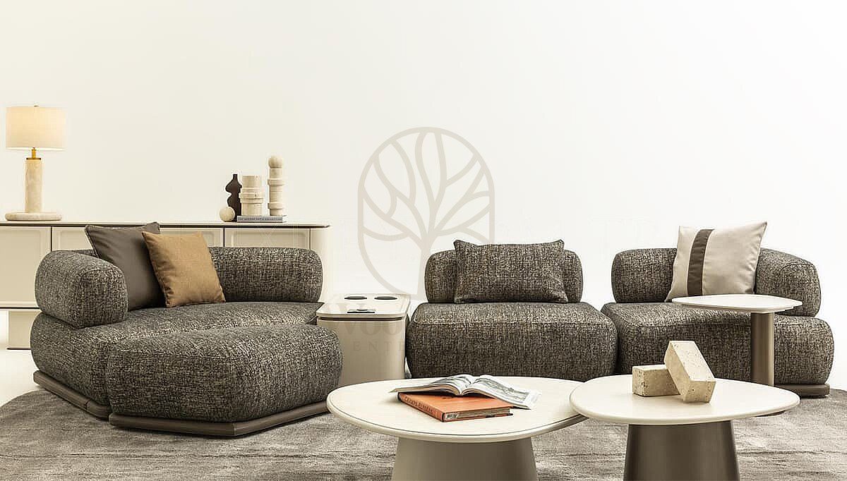 Luxury Portofino Handcrafted Teak L-Shape Sofa, Saharanpur, view 6