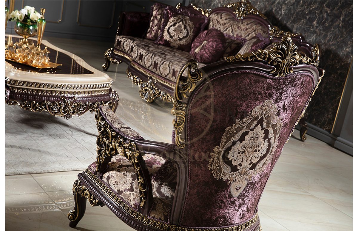 Royal Volendam Hand Carved Teak Sofa Set II, Saharanpur, view 5