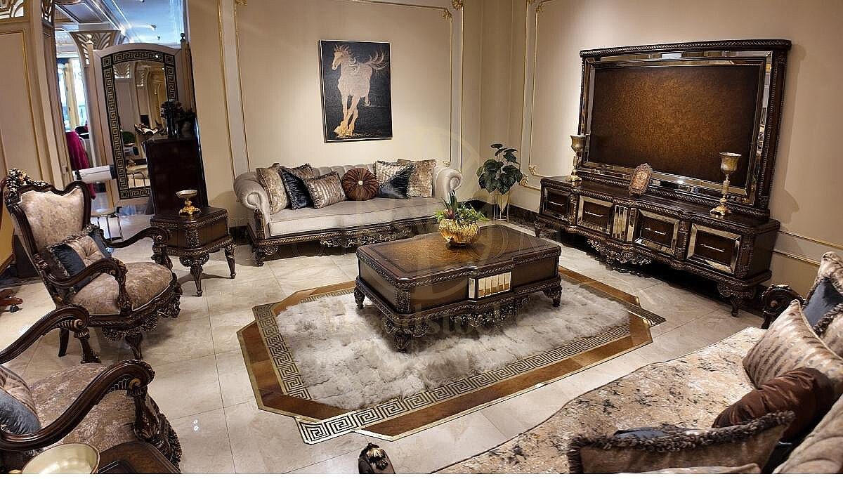 Royal Luxera Hand Carved Teak Sofa Set, Saharanpur, view 2
