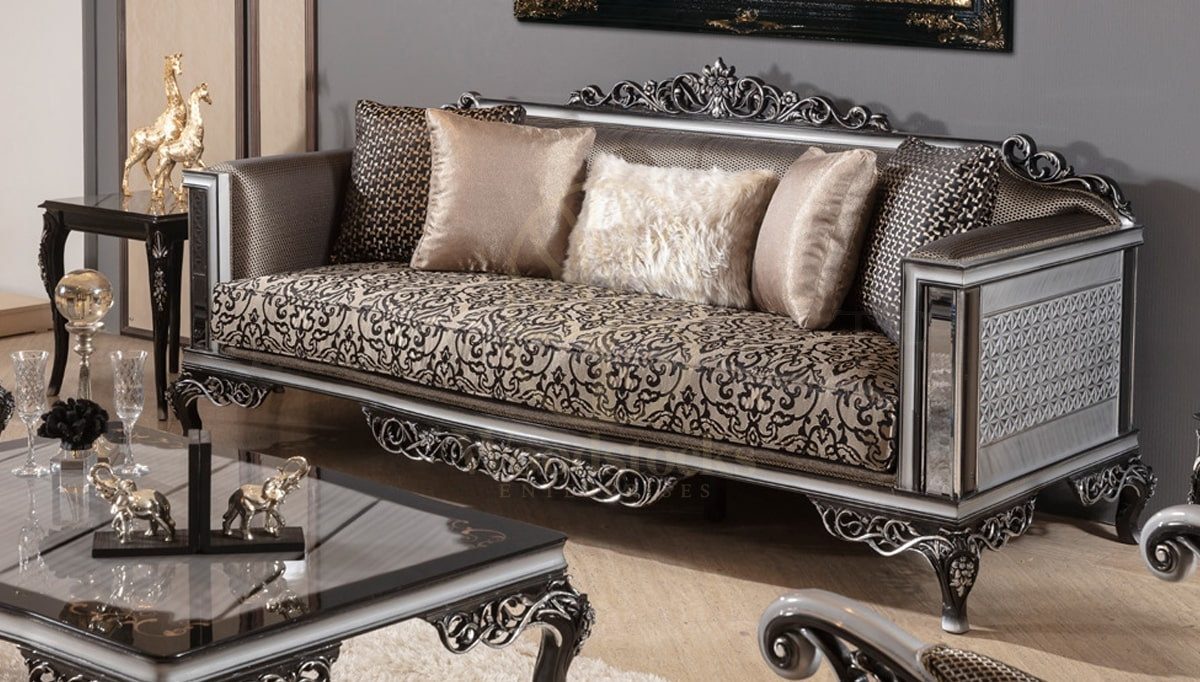 Royal Dilek Hand Carved Teak Sofa Set, Saharanpur, view 3