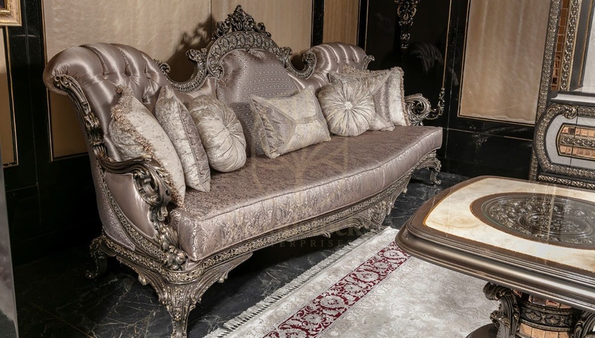 Royal Mucevher Hand Carved Teak Sofa Set, Saharanpur, view 3