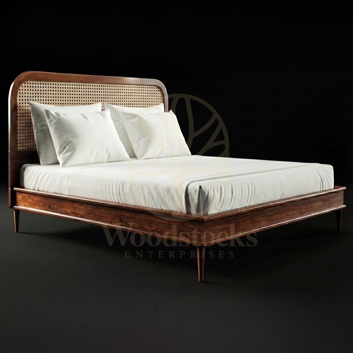 Luxury Teak Maison de Pondichéry Cane Bed, Saharanpur, King Size Bed