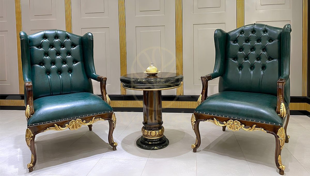 Royal Hakan Hand Carved Teak Office Table, Saharanpur, view 5