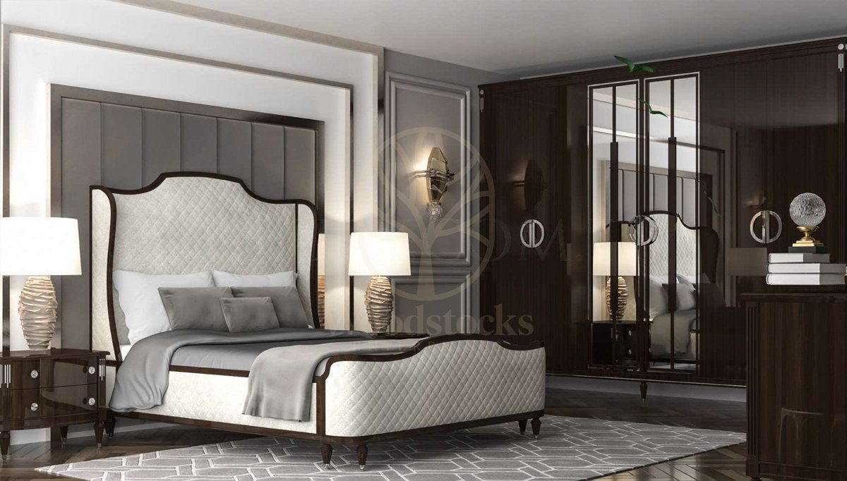 Luxury Sentinus Art Deco Handcrafted Teak King Size Bed, Saharanpur, King Size Bed