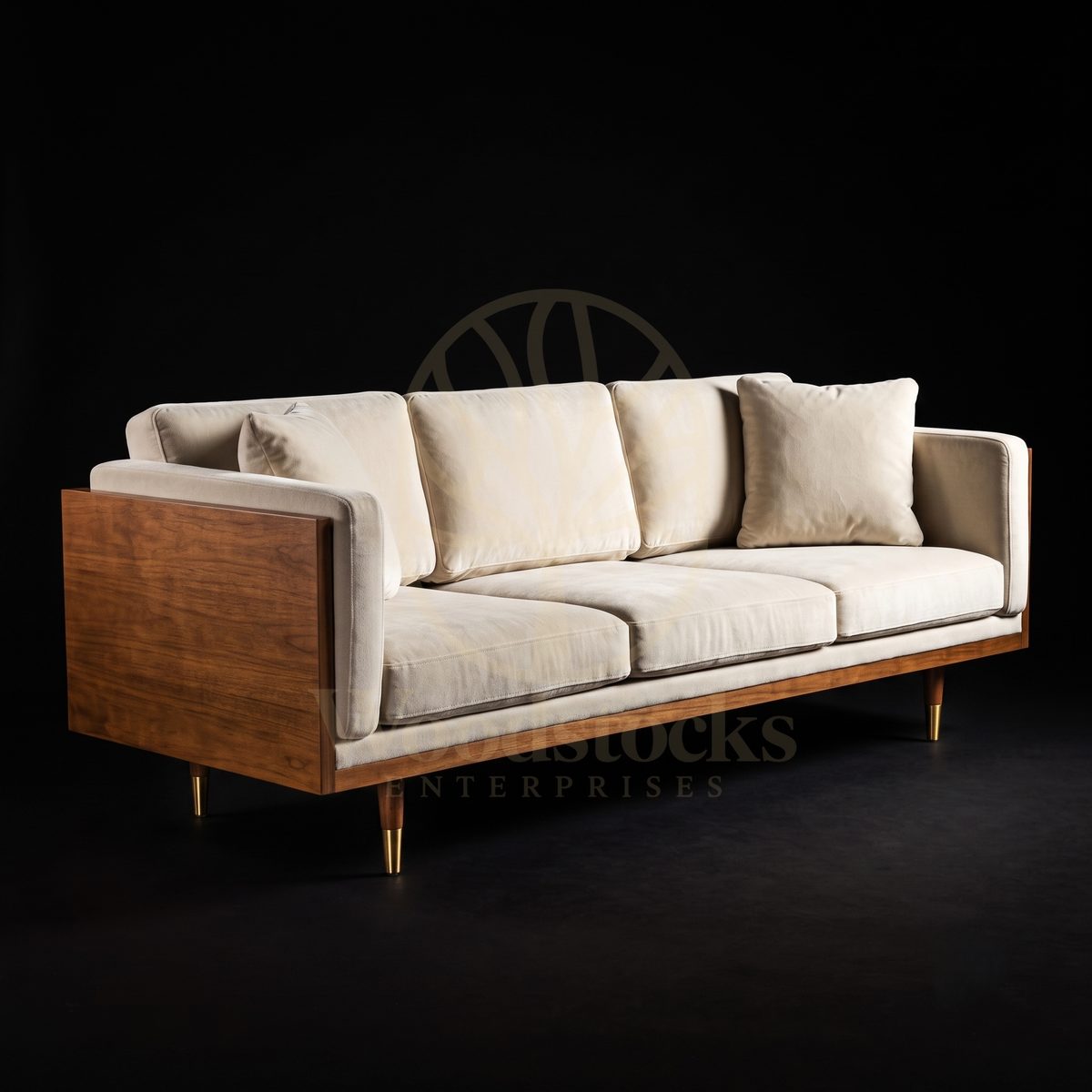 Luxury Teak Jutland Box-Frame Sofa, Saharanpur, view 2