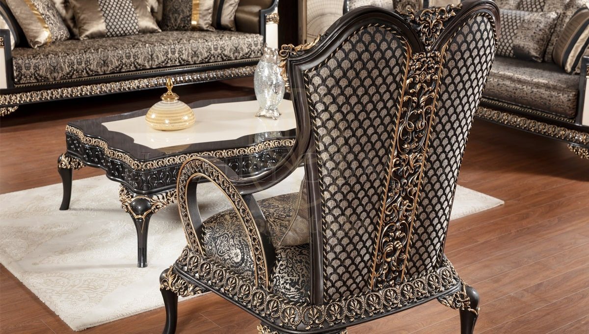 Royal Resso Hand Carved Teak Sofa Set, Saharanpur, view 7
