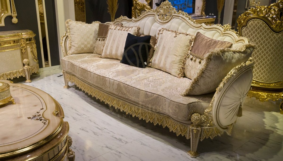 Royal Melina Hand Carved Teak Sofa Set, Saharanpur, Sofa Set