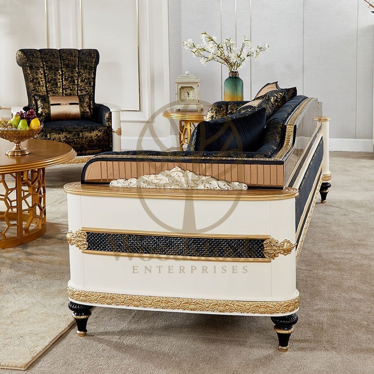 Teak Luxury Gold Sofa Set II, view 3