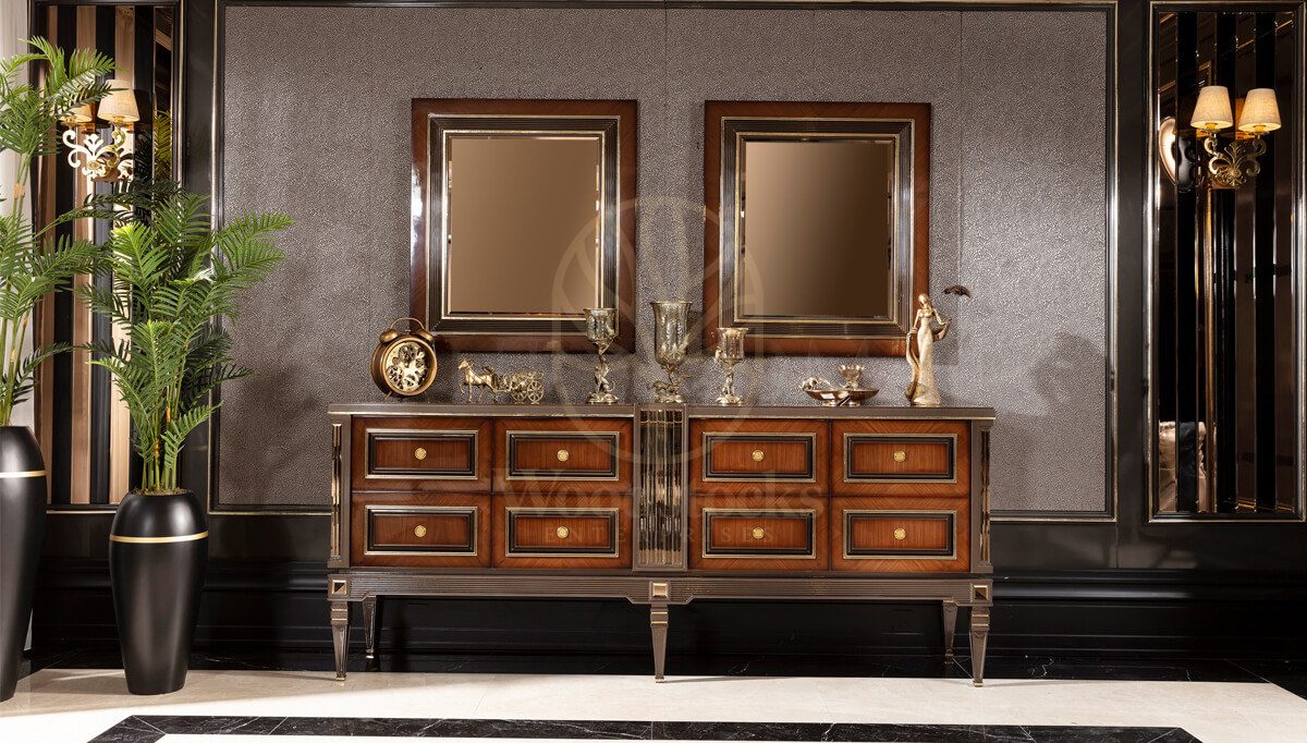 Royal Caserta Bronze Hand Carved Teak Dining Table Set, Saharanpur, view 5