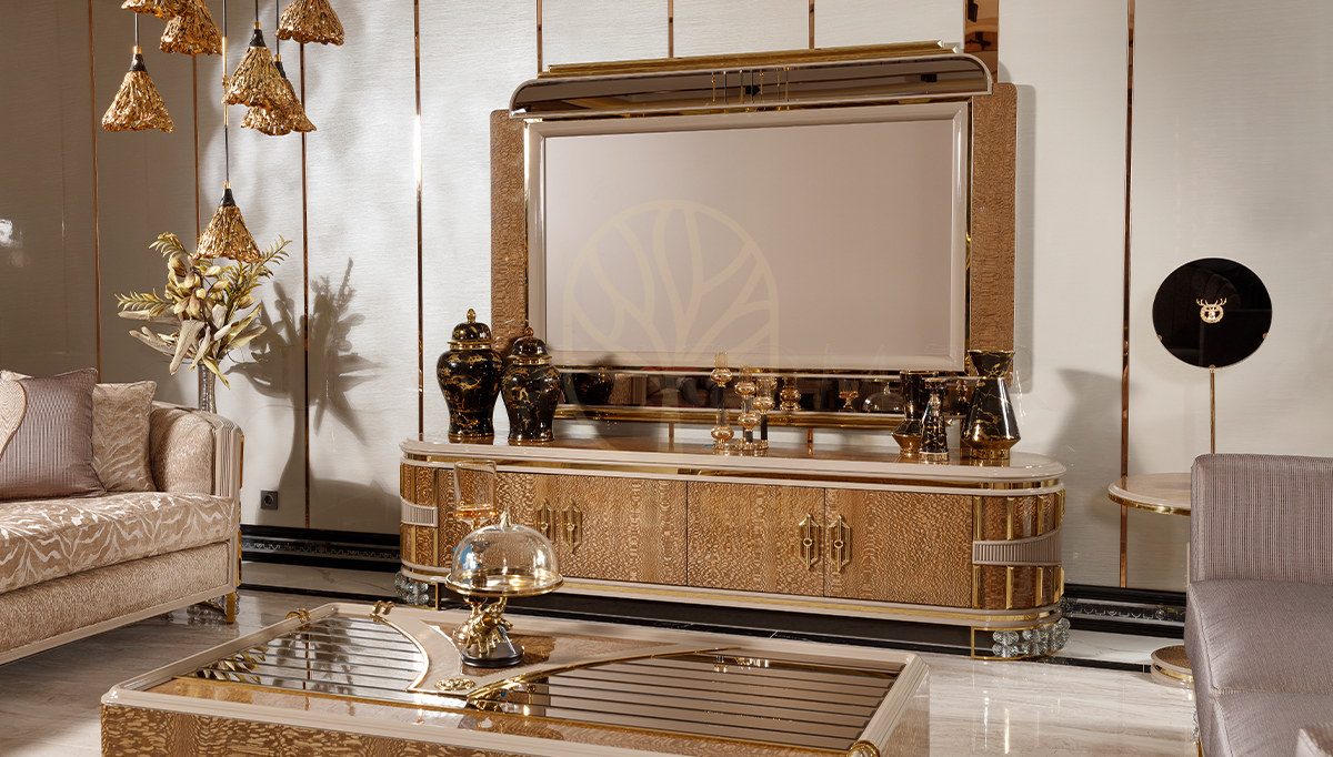 Luxury Mesina Handcrafted Teak TV Cabinet, Saharanpur, TV Cabinet