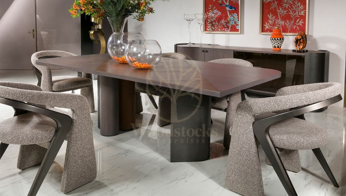 Luxury Mathey Handcrafted Teak Dining Table Set, Saharanpur, view 6