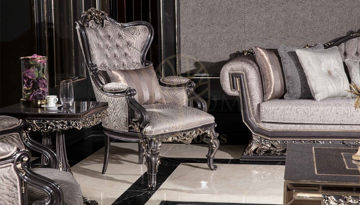 Royal Eritre Chesterfield Hand Carved Teak Sofa Set, Saharanpur, view 3