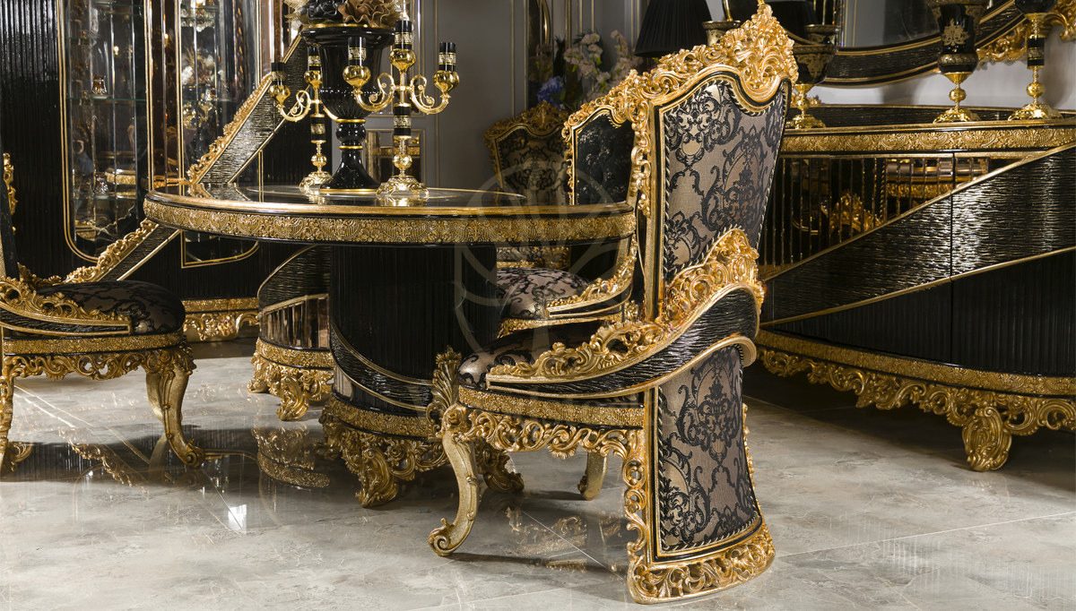 Royal Grande Hand Carved Teak Dining Table Set, Saharanpur, view 7