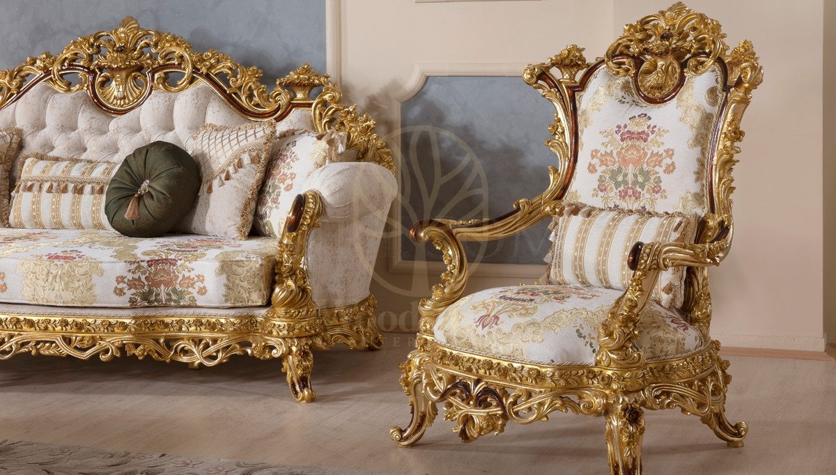 Royal Laden Hand Carved Teak Sofa Set, Saharanpur, view 2