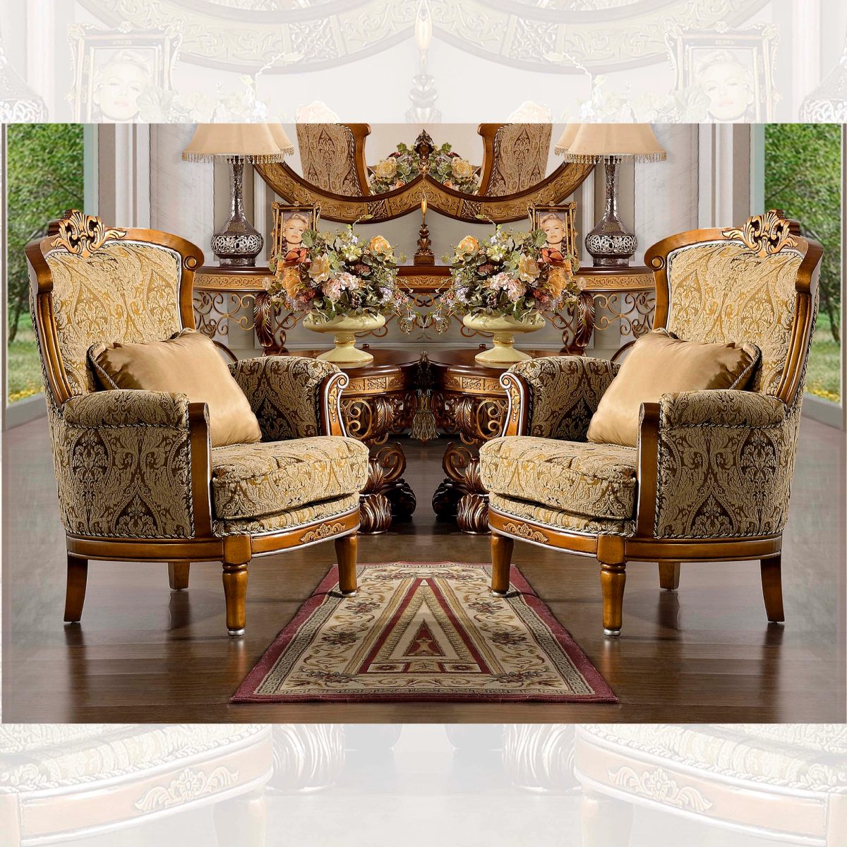 WSE High Quality Teak Wood Royal Bedroom Chair VI, Bedroom Chair