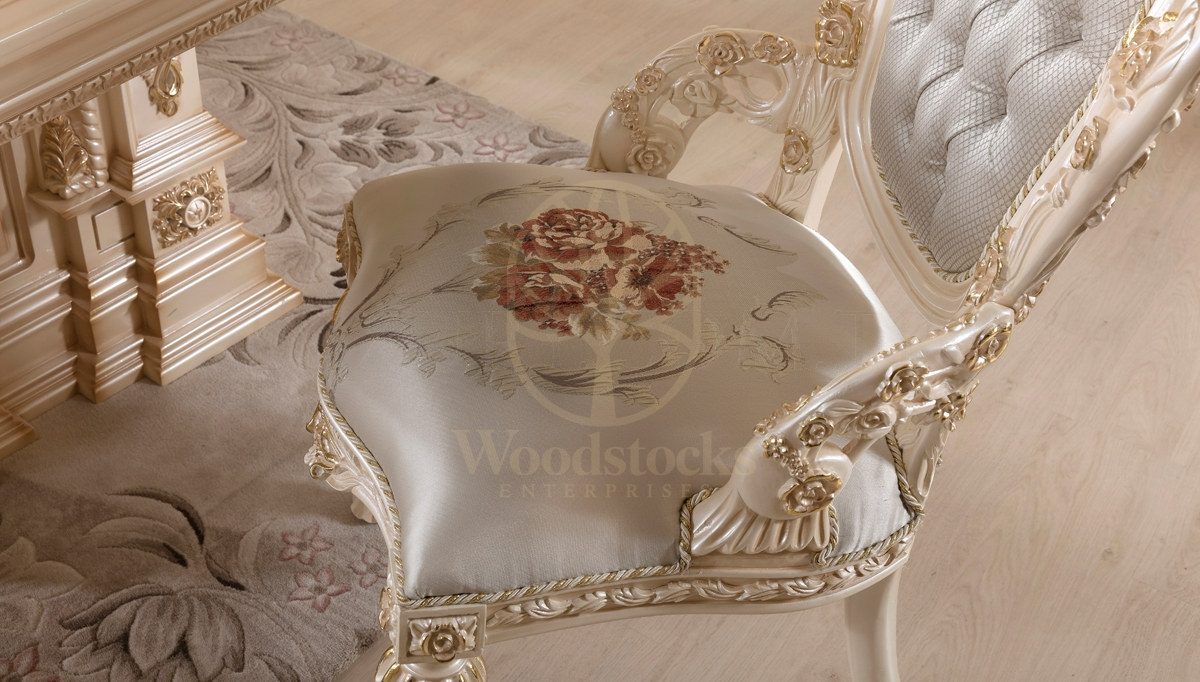 Royal Oguta Hand Carved Teak Dining Table Set, Saharanpur, view 8