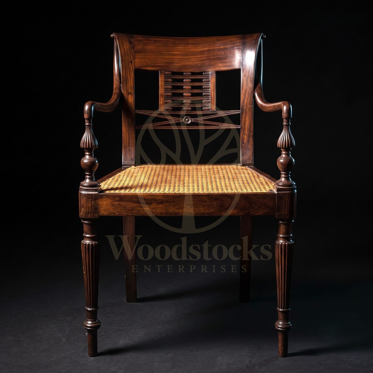 Hand Carved Teak Colombo Pierced-Back Elbow Chair, Saharanpur, view 2