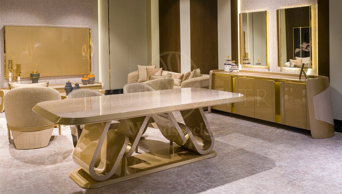 Luxury Karos Handcrafted Teak Dining Table Set, Saharanpur, Dining Table