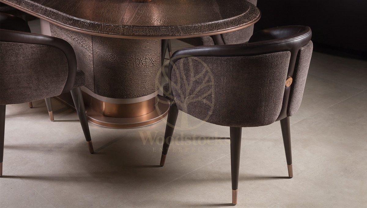 Luxury Flora Handcrafted Teak Dining Table Set, Saharanpur, view 3