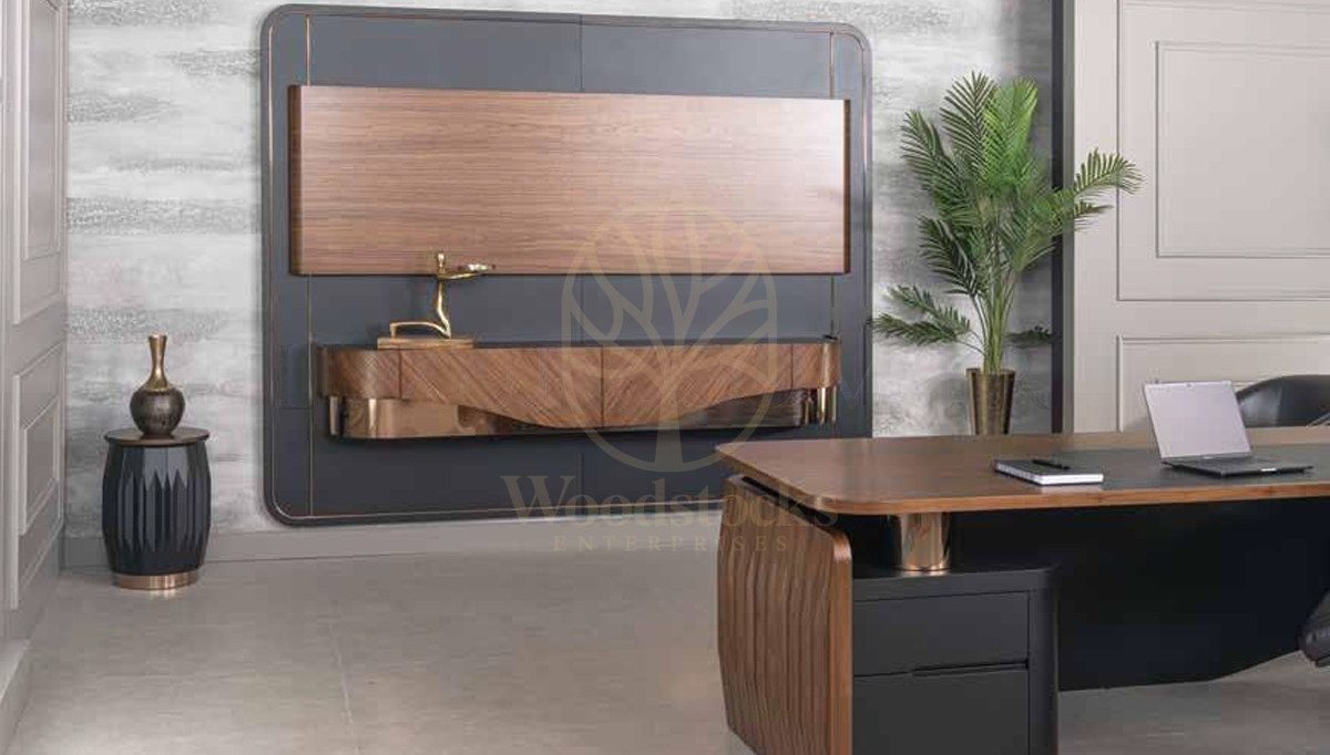 Luxury Renata Handcrafted Teak Office Table, Saharanpur, view 3