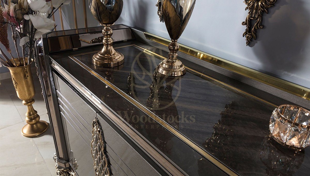 Royal Rabesa Hand Carved Teak Dining Table Set II, Saharanpur, view 9