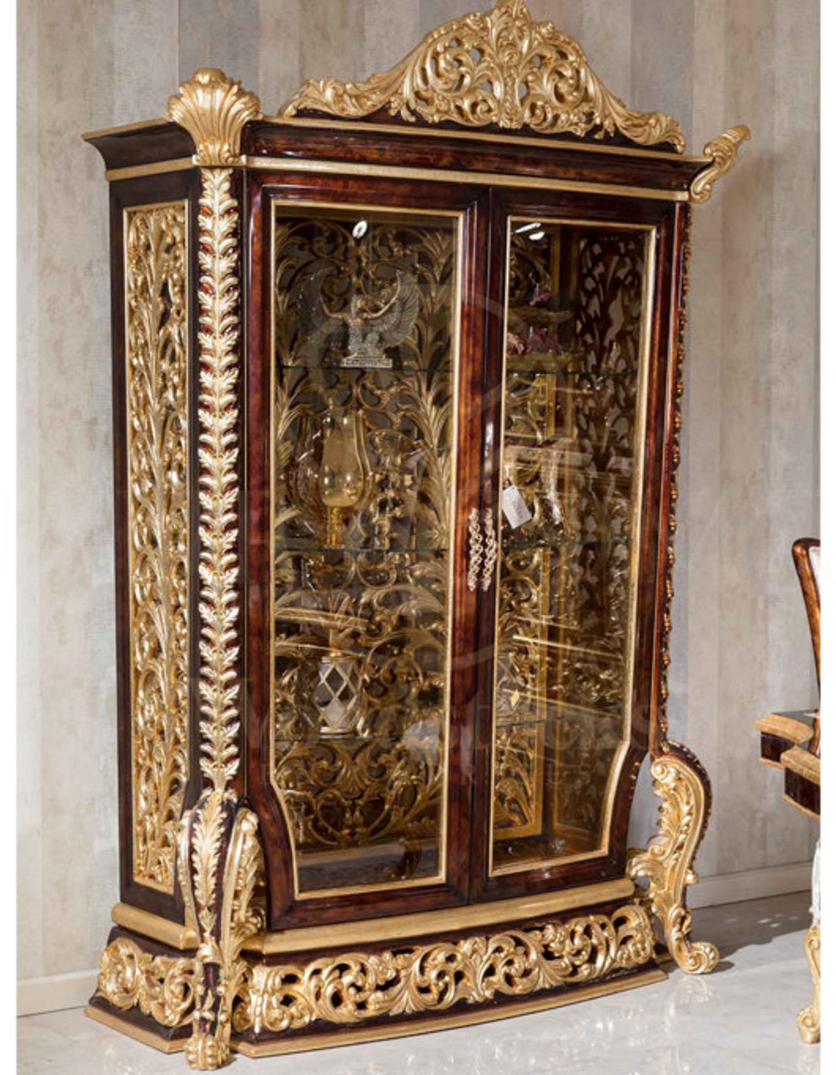 Royal Sultanzade Hand Carved Teak Dining Table Set, Saharanpur, view 8