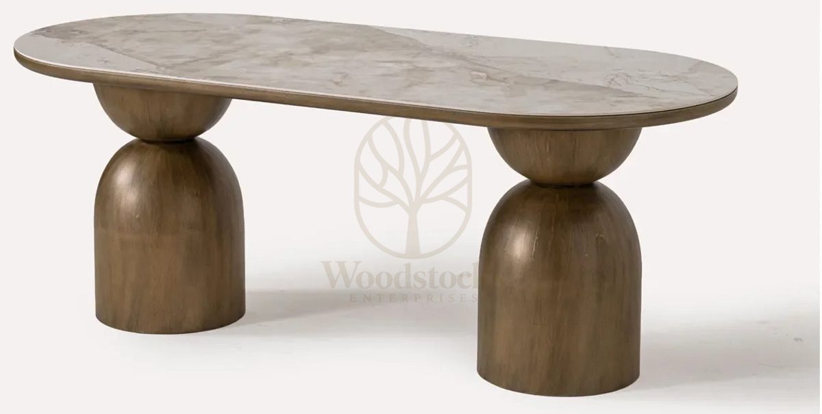 Luxury Selva Handcrafted Teak Dining Table Set, Saharanpur, view 3
