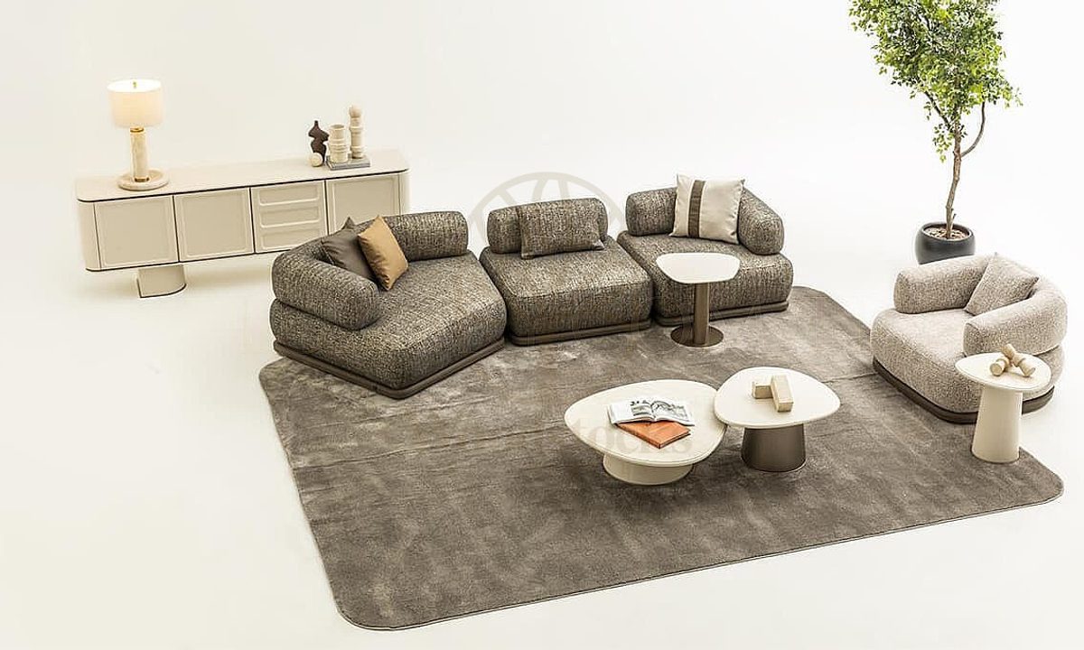 Luxury Portofino Handcrafted Teak L-Shape Sofa, Saharanpur, view 5