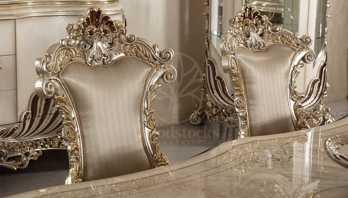 Royal Sparta Hand Carved Teak Dining Table Set, Saharanpur, view 2