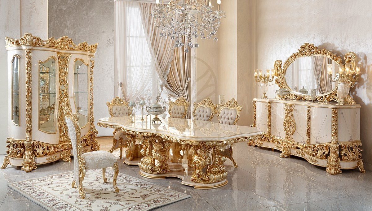 Royal Pargali Hand Carved Teak Dining Table Set, Saharanpur, Dining Table