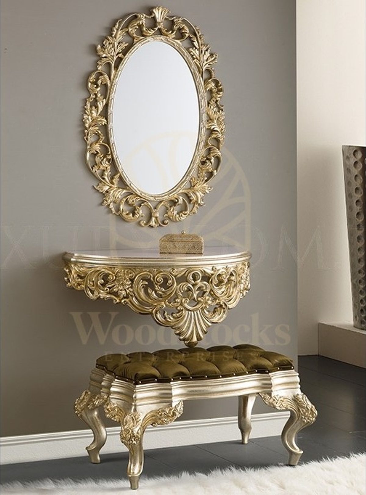 Royal Marsilya Hand Carved Teak Dressing Table, Saharanpur, Dressing Table