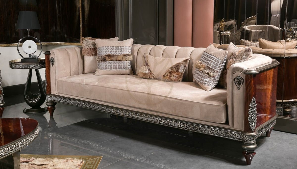 Royal Delato Hand Carved Teak Sofa Set, Saharanpur, view 5