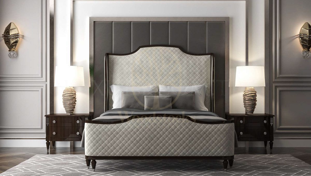 Luxury Sentinus Art Deco Handcrafted Teak King Size Bed, Saharanpur, view 2
