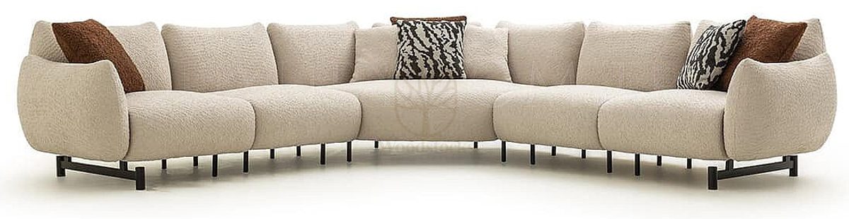 Luxury Valenci Handcrafted Teak L-Shape Sofa, Saharanpur, view 5