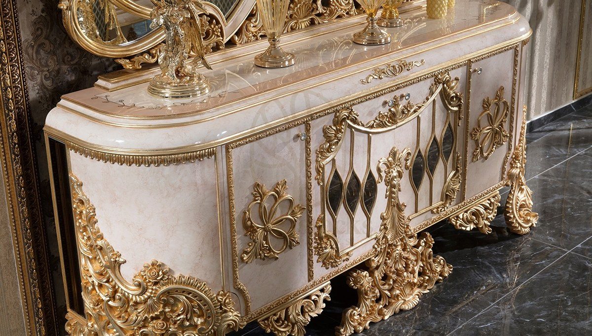 Royal Ayasofya Hand Carved Teak Console Table, Saharanpur, view 2