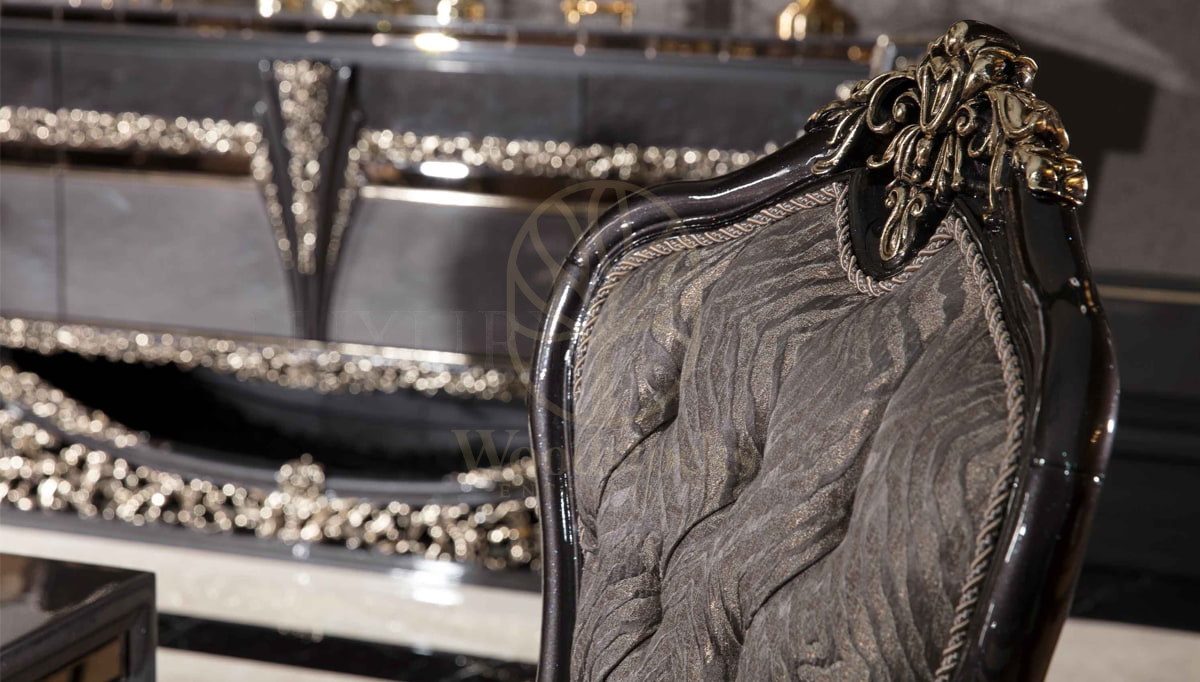 Royal Eritre Chesterfield Hand Carved Teak Dining Table Set, Saharanpur, view 6