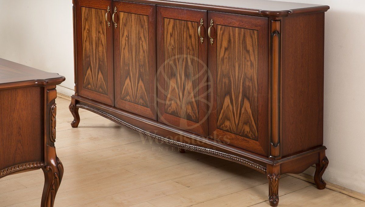 Royal Rozena Walnut Hand Carved Teak Office Table, Saharanpur, view 2