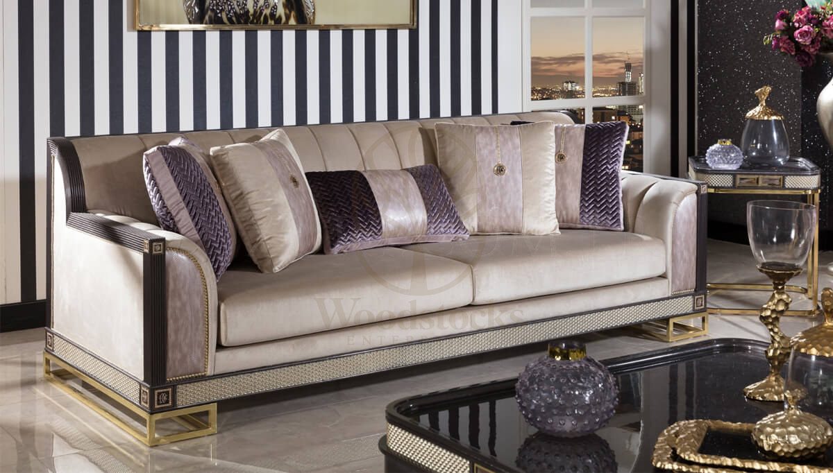 Luxury Helena Handcrafted Teak Sofa Set, Saharanpur, view 2