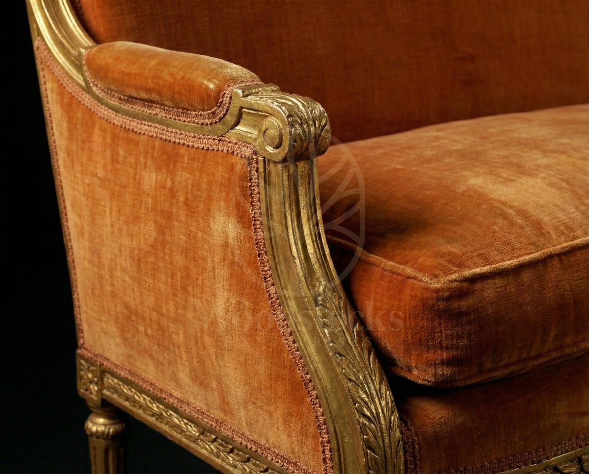 Royal Hand Carved Teak Parisian Giltwood Salon Suite, Saharanpur, view 5