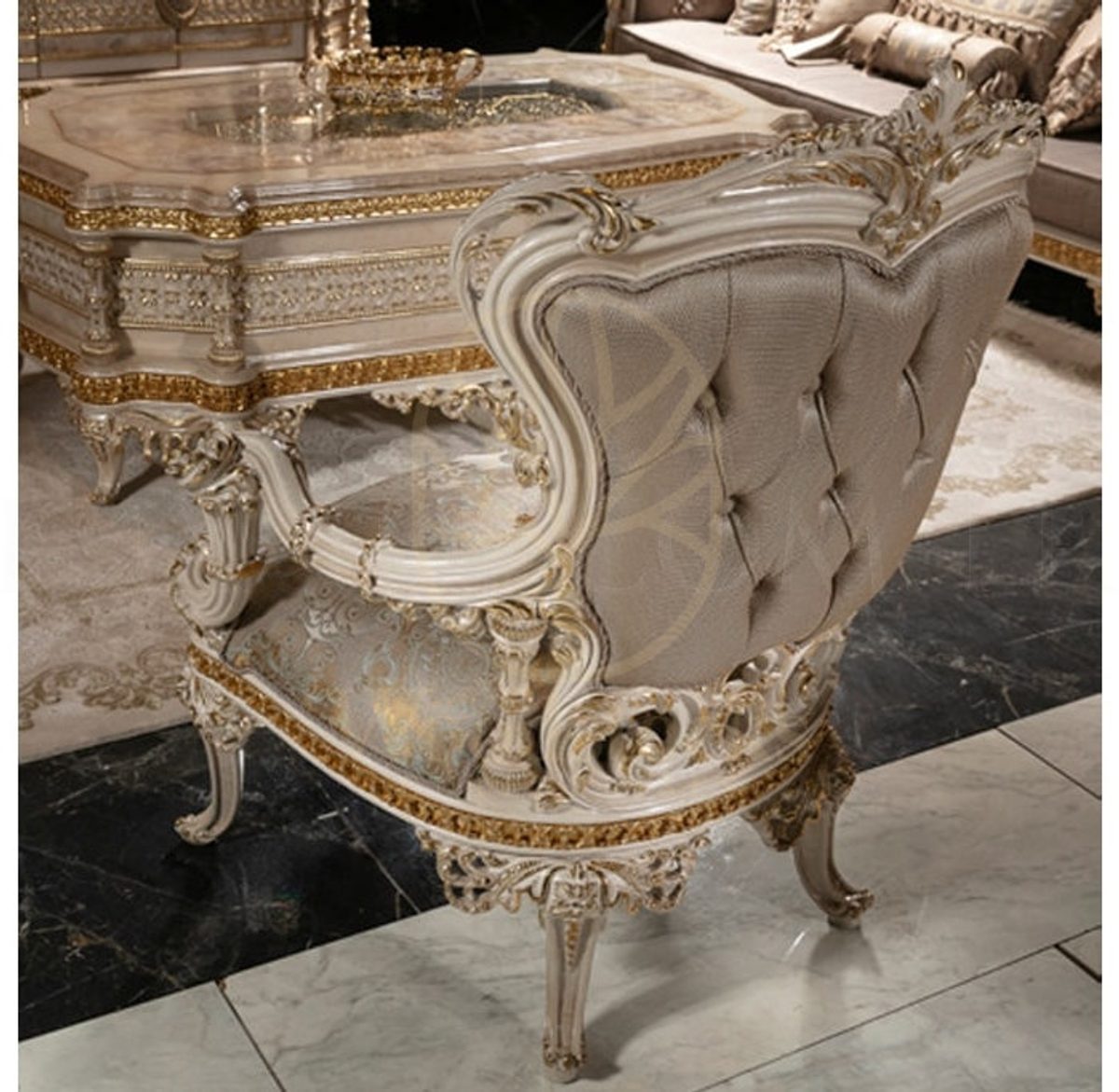 Royal Defne Hand Carved Teak Sofa Set, Saharanpur, view 8