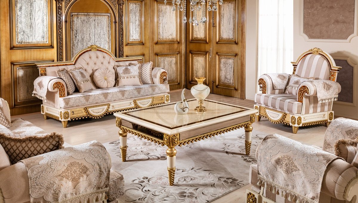 Royal Abide Hand Carved Teak Sofa Set, Saharanpur, Sofa Set