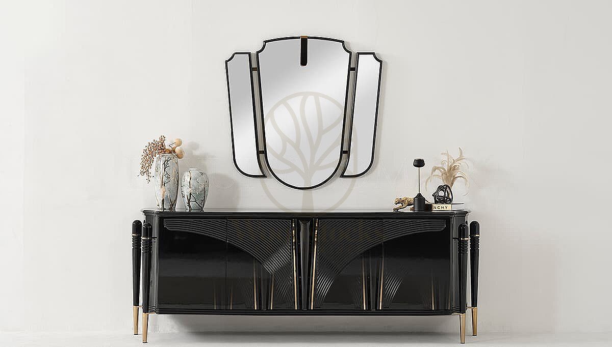 Luxury Arlina Black Handcrafted Teak Dining Table Set, Saharanpur, view 3