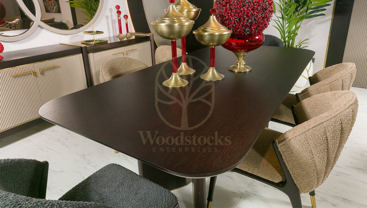 Luxury Omega Handcrafted Teak Dining Table Set, Saharanpur, view 2