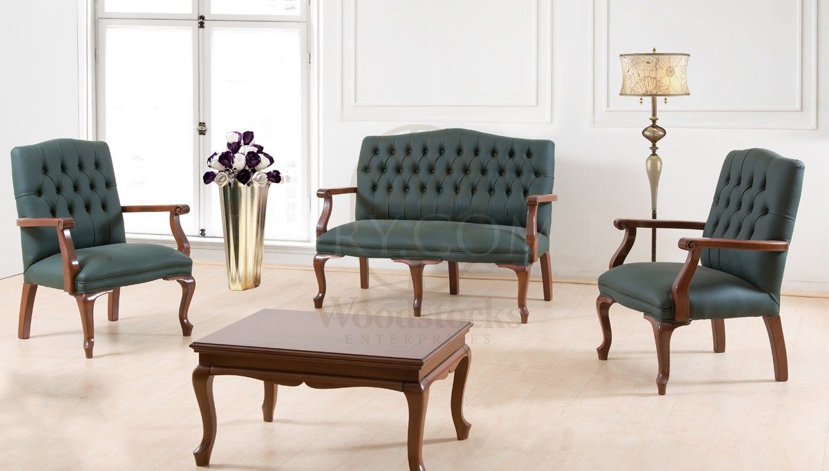 Royal Vinasa Hand Carved Teak Office Sofa Set, Saharanpur, Sofa Set