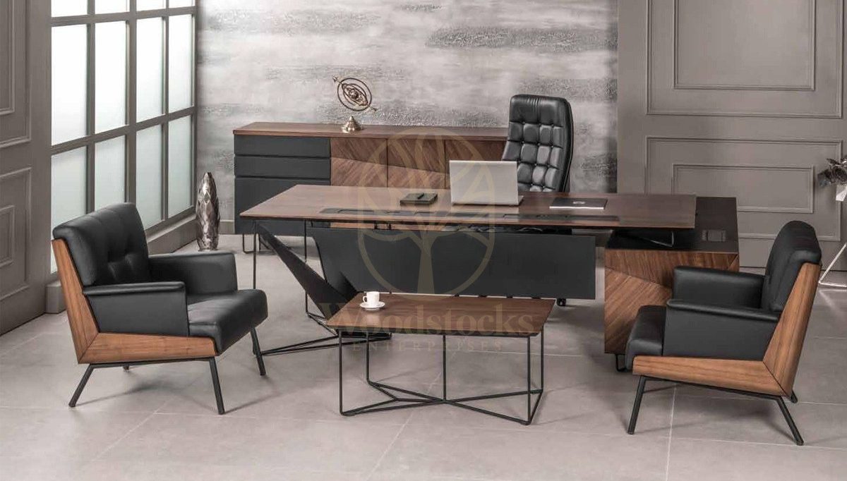 Luxury Hanley Handcrafted Teak Office Table, Saharanpur, view 2