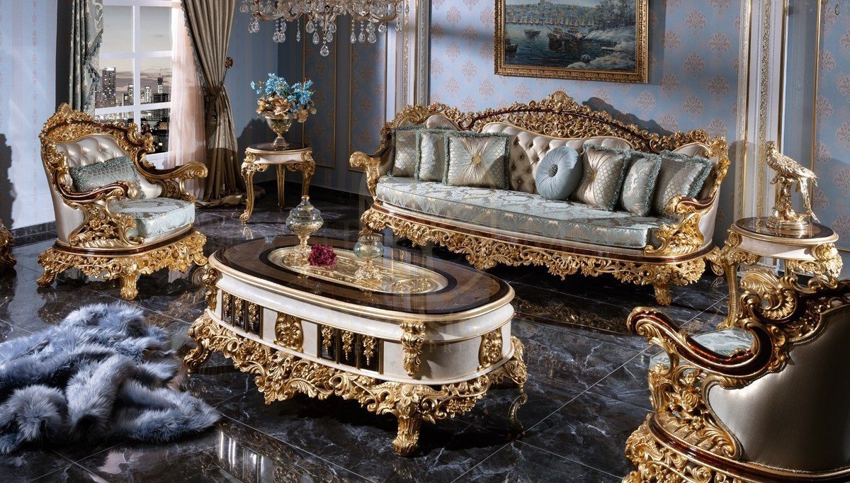 Royal Altay Hand Carved Teak Sofa Set, Saharanpur, Sofa Set