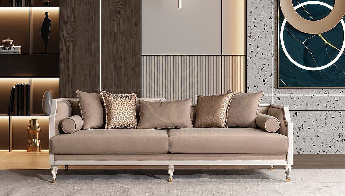 Luxury Nerina Handcrafted Teak Sofa Set, Saharanpur, view 2