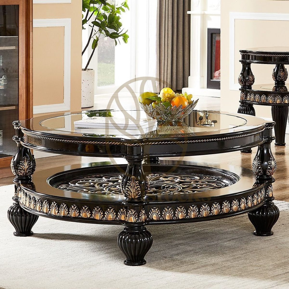 Teak Ornate Silver Royal Sofa Set, view 7